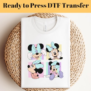Transferencia térmica de Minnie Mouse, Mickey Mouse, Disneyworld, Disneyland, Minnie, regalos Disney