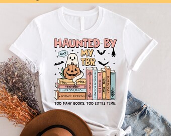 Cute Ghost Book DTF Transfer, Ghost Reading Books Ready To Press, Ghost Halloween DTF Print, Halloween Pumpkin Heat Press DTF, Cold Peel Dtf
