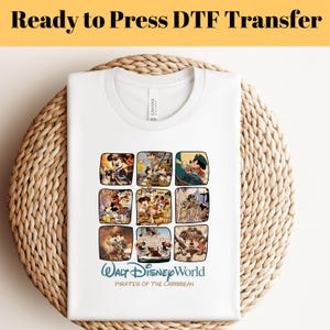 Mickey and Friends Pirates DTF Transfer, Disney Ready To Press, Disney Cruise Transfer, Disney Castle DTF, Disney Dtf Transfer, Family Trip