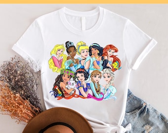 Disney Princesses Ready to Press DTF, Disney Transfer Print, Heat Press DTF Transfer, Disney Ready to Press DTF, Disney Princesses Print