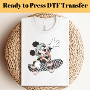 Retro Mickey Mouse DTF, Mickey Mouse Heat Transfer, Disneyworld DTF Transfer, Disneyland Ready to Press, Mickey DTF Transfers, Disney Gifts