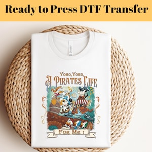Mickey and Friends Pirates DTF Transfer, Disney Ready To Press, Disney Cruise Transfer, Disney Castle DTF, Disney Dtf Transfer, Family Trip
