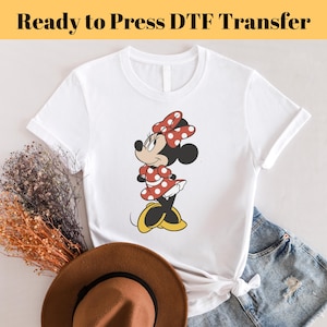 Minnie Mouse DTF, Mickey Mouse Heat Transfer, Disneyworld DTF Transfer, Disneyland Ready to Press, Mickey DTF Transfers, Disney Gifts