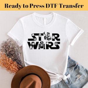 Star Wars Ready To Press, Disney Star Wars DTF Transfer, Star Wars Characters Heat Transfer, Galaxy&#39;s Edge DTF,Disney gift,spring Transfer