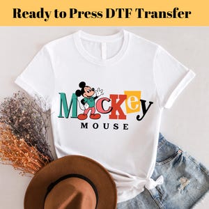 Mickey And Friends, Disney Transfers, Ready to Press, Personalized DTF Transfers, Disney Gifts, High Quality, Heat Press DTF Transfers