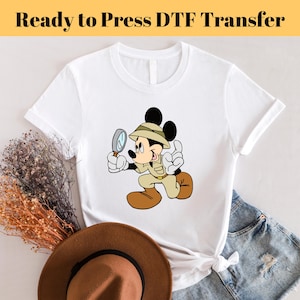 Mickey And Friends Animal Safari DTF Transfer, Disney Ready To Press, Disney Cruise Transfer, Disney Castle DTF, Disney Safari Heat Transfer