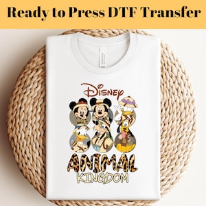 Retro Disney Animal Kingdom DTF Transfer, Mickey Safari dtf, Ready To Press, Disneyworld DTF Print, Disney Heat Press DTF, Disney Trip dtf