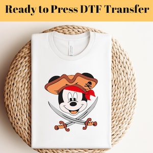 Mickey Mouse Pirates DTF Transfer, Disney Ready To Press, Disney Cruise Transfer, Disney Castle DTF, Disney Dtf Transfer, Family Trip