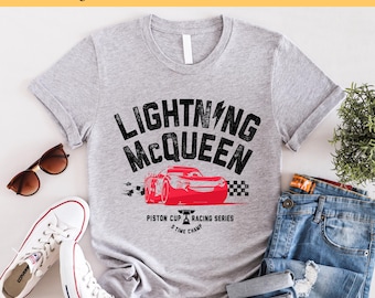 Trasferimento DTF Disney Lightning Queen Fast Car, Think Fast Cars pronto per la stampa, stampa DTF a colori Disneyworld, stampa DTF a caldo, stampa DTF a freddo