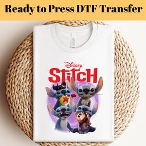 Disney Lilo And Stitch DTF, Lilo & Stitch Movie 2025 DTF, Disneyland Birthday DTF, Disneyworld Tee, Stitch Shirt, Ready to Press, Disney Dtf