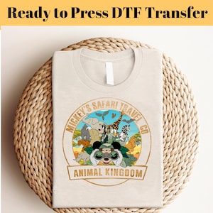 Retro Disney Animal Kingdom DTF Transfer, Mickey Safari Ready To Press, Disneyworld DTF, Disneyland Heat Press DTF, Disney Dtf Transfer