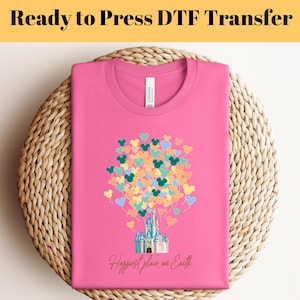 Happiest Place On Earth DTF, Disney Ready To Press, Mickey Mouse Heat Transfer, Most Magical Place DTF, Disneyland DTF Transfer, Disney Trip