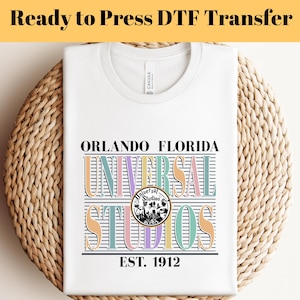 Disney Universal Studios DTF Transfer, Disney Family Vacation 2025 DTF, Disney Trip DTF, Gotowe do druku, Koszulki Disney, Orlando Floryda