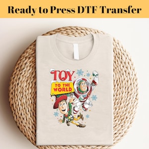 Toy Story Merry Christmas DTF, Disney Characters Transfers, Ready To Press, Custom Heat Transfer, Popular Right Now, Disney Gang Sheet,