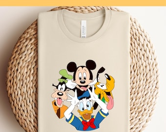 Disney Micky Maus und Freunde DTF, Pressfertiger DTF, Disney Trip DTF, Micky und Co Dtf Drucke, Transferpresse, Mickey Donald Pluto Dtf
