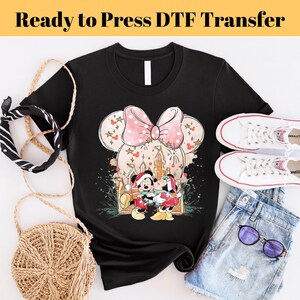 Disney Mickey and Minnie Christmas Castle DTF Magic Kingdom Holiday DTF, Cute Disney Xmas Gift Christmas, Ready to Press Dtf, Christmas gift