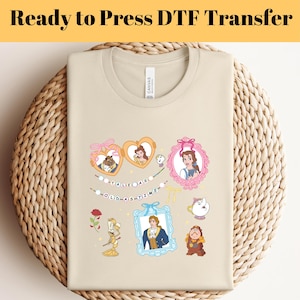 Tale As Old As Time DTF, Princess Coquette DTF, Ready to Press DTF, Beauty And Beast Dtf, Belle&#39;s Book Shop, Disney Rose Dtf, Disney Shirts
