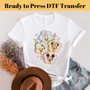 Mickey And Friends, Disney Transfers, Ready to Press, Personalized DTF Transfers, Disney Gifts, High Quality, Heat Press DTF Transfers, Gift
