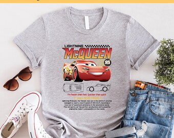 Trasferimento DTF Disney Lightning Queen Fast Car, Think Fast Cars pronto per la stampa, stampa DTF a colori Disneyworld, stampa DTF a caldo, stampa DTF a freddo