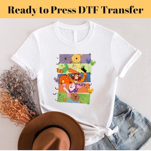 Pooh Ghost Halloween DTF Transfer, Disney Halloween Ready To Press, Winnie the Pooh Ghost DTF Print, Heat Press DTF, Cold Peel Dtf, Gift Dtf