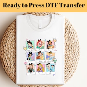 Disney Princesses DTF Transfer, Ready to Press DTF, Disney Transfer Print, Heat Press DTF Transfer, Disney Princess Shirt, Disney Transfer
