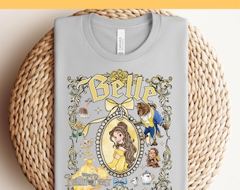 Disney Princess Belle DTF, Ready to Press, Beauty and the Beast DTF, Diisney DTF-overdracht, Disney Trip DTF, Disney Princess-shirts,