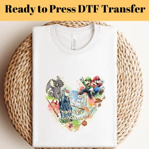 Epic Universe Mario DTF Transfers, Pastel Retro Design, Mario Bros Ready to Press, Disney DTF Transfer, Epic Universe Dtf Press, Mario DTF