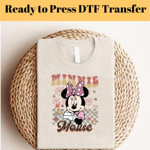 Retro Minnie Dtf, Disney DTF Transfer, Minnie Mickey Dtf, Disney Image Transfer, Disney Dtf Transfer, Disney Gang Sheet, Ready to Press DTF,