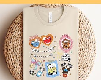 Disney Cars Coquette DTF, Ready to Press, Cars Movie Transfer, Mcqueen And Friends DTF, Disney DTF, Lightning McQueen and Friends DTF