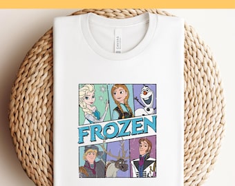 Trasferimento DTF di Frozen Family Vacation: Anna, Elsa, Kristoff - Pronti per la stampa