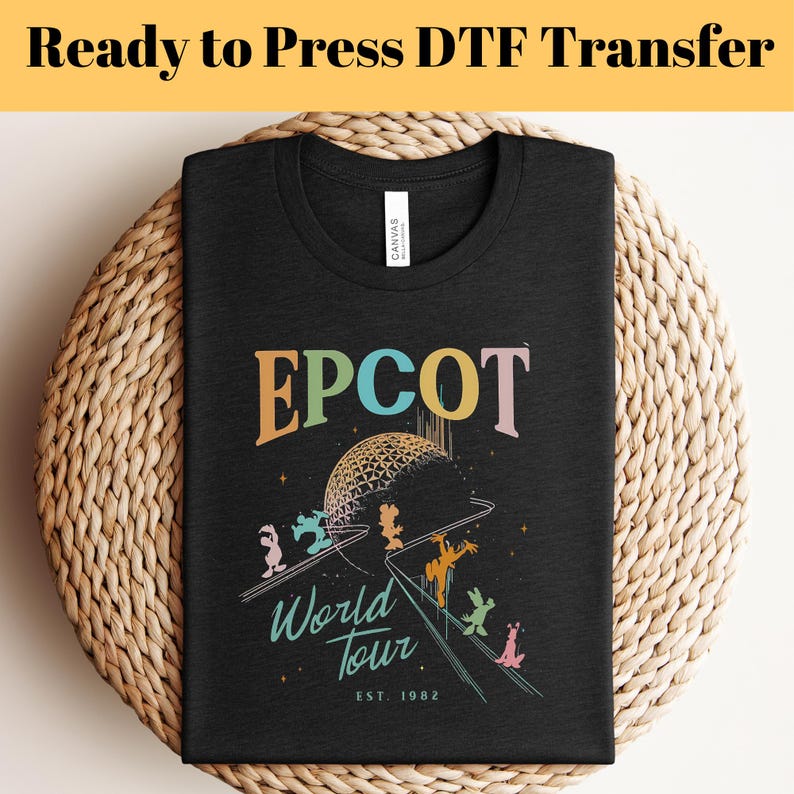 Disney Epcot DTF Transfer, Vintage Epcot 1982 Shirt Transfer, Vintage ...