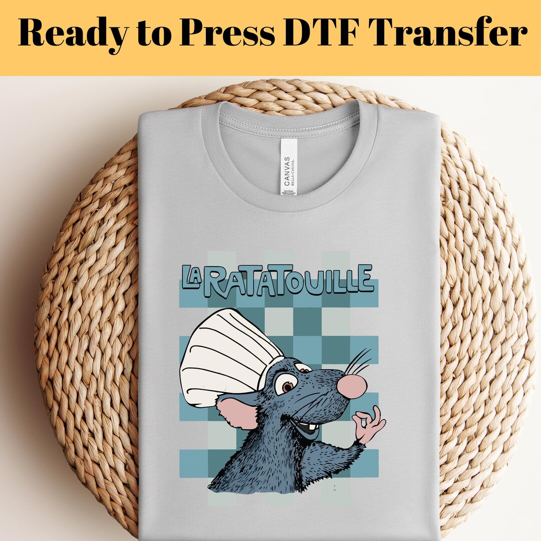 Preppy Remy Rattaoulie Disney Ratatouille Remy, Paris Chef DTF, Ready to Press, Classic ...