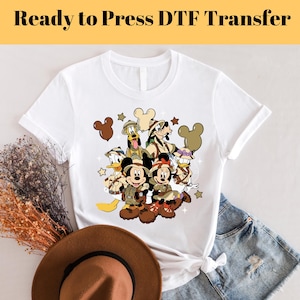 Retro Disney Animal Kingdom DTF Transfer, Mickey Safari Ready To Press, Disneyworld DTF Print, Disneyland Heat Press DTF, Cold Peel Dtf
