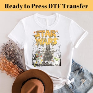 star wars halloween dtf, starwars halloween shirt,star wars characters halloween, disney halloween dtf, Ready to Press dtf, halloween gift