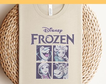 Gefrorene DTF Transfers, Disney bereit zum Pressen, Elsa Anna Olaf Transferfolie, Bügelfolie, süße Disney DTF, Disney Familienurlaub Transfer