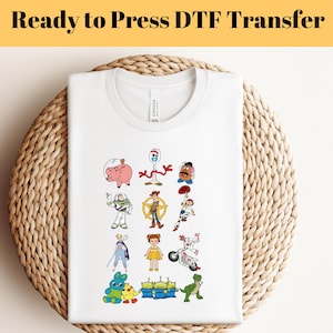 Toy Story Character DTF Transfer, Ready for Press, Toy Story Shirt, Gang Sheet, Disney Transfer DTF, Toy Story Heat Press, Toy Story Tee