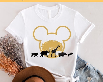 Transferencia DTF retro de Disney Animal Kingdom, Mickey Safari listo para presionar, impresión DTF de Disneyworld, DTF de prensa de calor de Disneyland, Dtf de cáscara fría