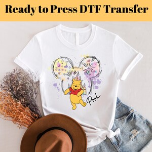 Disney Winnie The Pooh dtf, Disney Castle DTF Transfer, Ready to Press, Disney Castle Shirt, Disney Family dtf, Disney Dtf Transfer