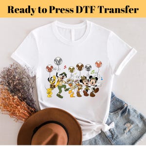 Mickey And Friends Animal Safari DTF Transfer, Disney Ready To Press, Disney Cruise Transfer, Disney Castle DTF, Disney Safari Heat Transfer