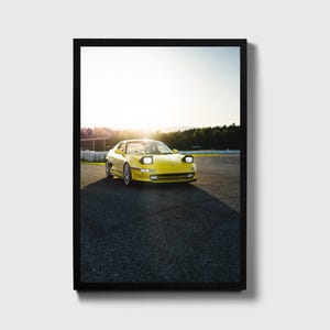 Toyota MR2 Poster: Classic Sports Car Art Print, Vibrant Yellow MR2, Collector Car Wall Art, Retro Automotive Decor