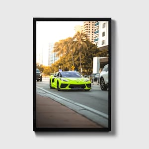 Chevrolet Corvette C8 Art Print | High-Quality Sports Car Poster  | Perfect Gift for Car Enthusiasts | Multiple Sizes Available