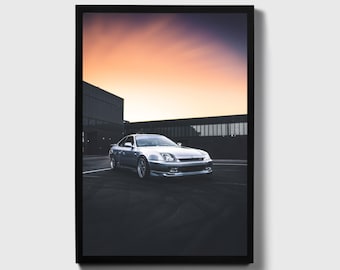 Honda Prelude Poster, Classic Car Photography, Silver Prelude Print, Car Enthusiast Wall Art, Automotive Canvas, JDM Lover Gift, Present
