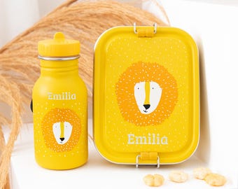 Trixie lunchbox, Trixie drinkfles, lunchbox en drinkfles gepersonaliseerd met naam, cadeau voor de start van de kleuterschool, kleuterschool, gepersonaliseerde lunchbox