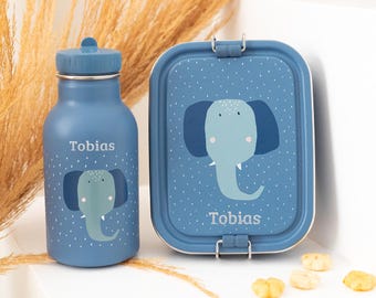 Trixie lunchbox, Trixie drinkfles, lunchbox en drinkfles gepersonaliseerd met naam, cadeau voor de start van de kleuterschool, kleuterschool, gepersonaliseerde lunchbox