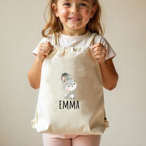 Gym bag rabbit, gym bag fox, gym bag deer, sports bag, personalized gym bag, personalized gym bag, kindergarten child boy