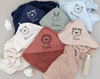 Personlig handduk med huva, babypresenter, babyhandduk, handduk med huva, personlig handduk, babybadhandduk, handduk