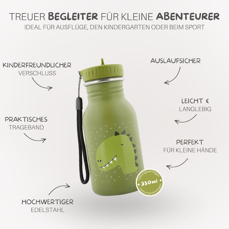 Upstitch Studio Gourde personnalisée pour enfant, bouteille Trixie personnalisée avec le nom (350 ml 500 ml) en acier inoxydable sans BPA, anti-fuite Upstitch Studio Gourde personnalisée pour enfant, bouteille Trixie personnalisée avec le nom (350 ml 500 ml) en acier inoxydable sans BPA, anti-fuite
