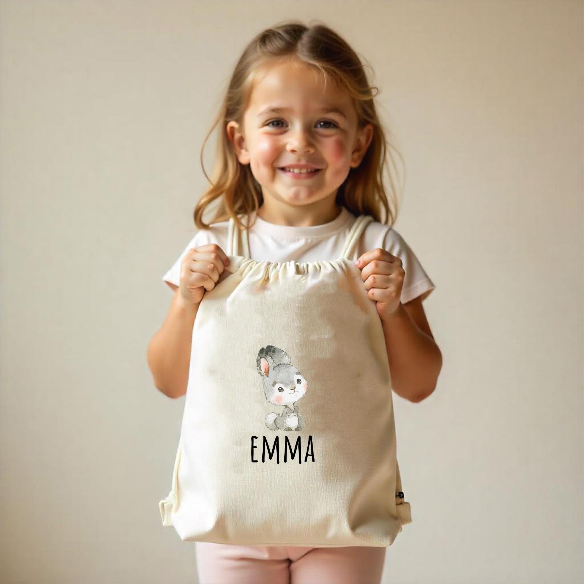 Sac de sport lapin, sac de sport renard, sac de sport cerf, sac de sport, sac de sport personnalisé, sac de sport personnalisé, enfant de maternelle g