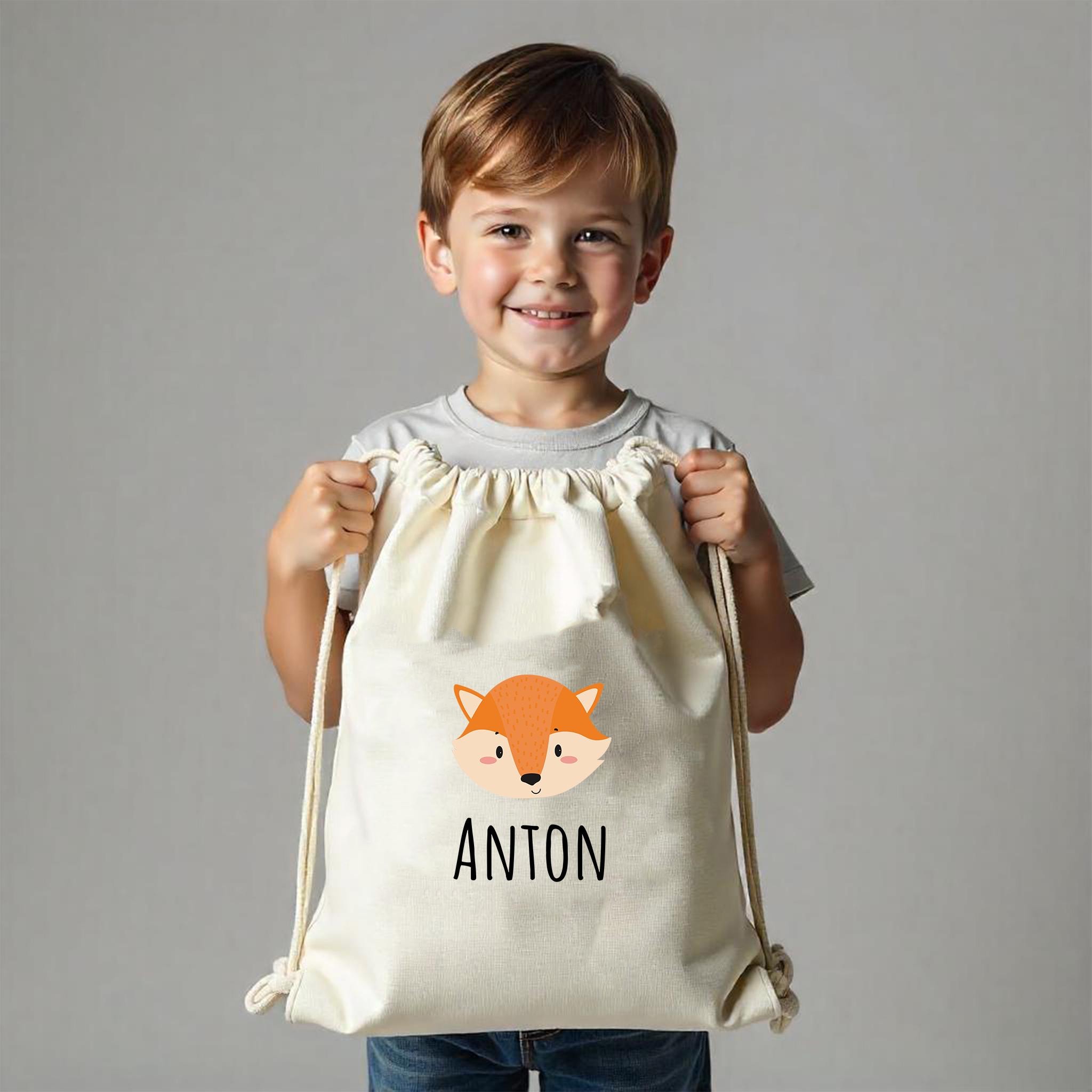 Sac de sport renard, sac de sport, sac de sport, sac de sport personnalisé, sac de sport personnalisé, enfant de maternelle garçon