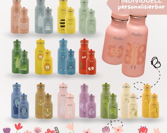 Trixie waterfles, kinderwaterfles, gepersonaliseerde waterfles, waterfles met naam, roestvrijstalen waterfles, terug naar school